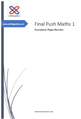 Questions to help Foundation Students to achieve.  Booklet 1